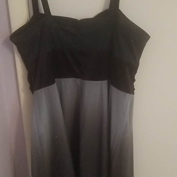 R&M Richard's Blue/Black Party Dress Size 16W - Picture 5 of 5